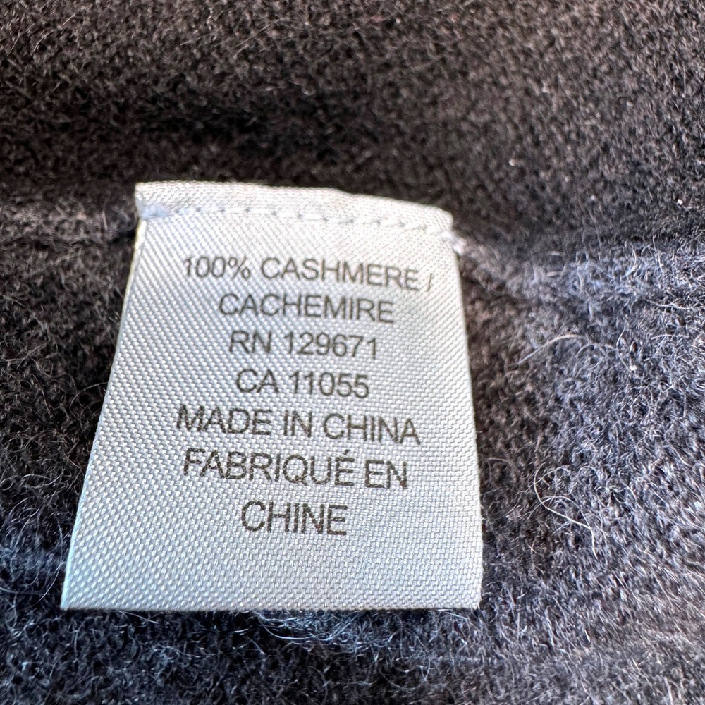 360 CASHMERE Crewneck Sweater Dress SMALL Colorblock Black & Gray Minimal Luxury - Picture 8 of 8
